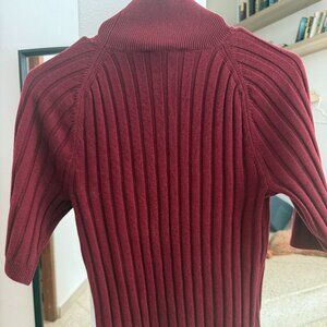 Reformation Margoax Regenerative Merino Mock Neck Sweater Red - Size S